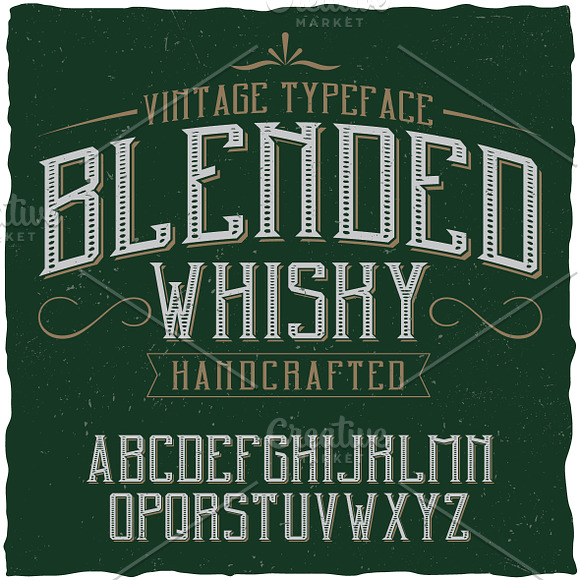 Blended Whisky Label Typeface in Display Fonts - product preview 1