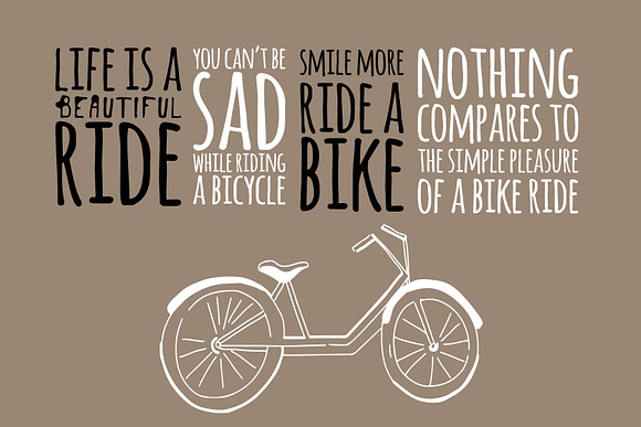 Bike quotes set in Illustrations - product preview 1