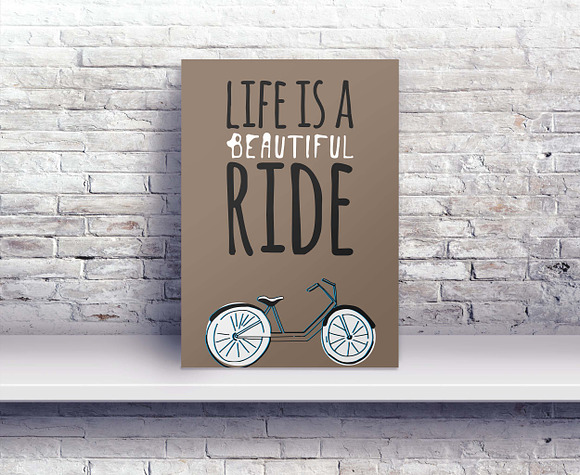 Bike quotes set in Illustrations - product preview 3