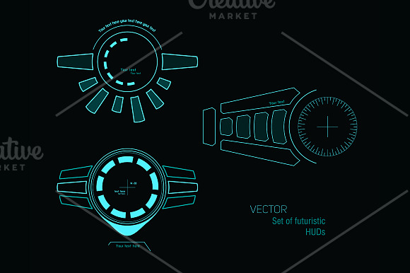 Abstract sci-fi elements for design in Illustrations - product preview 1