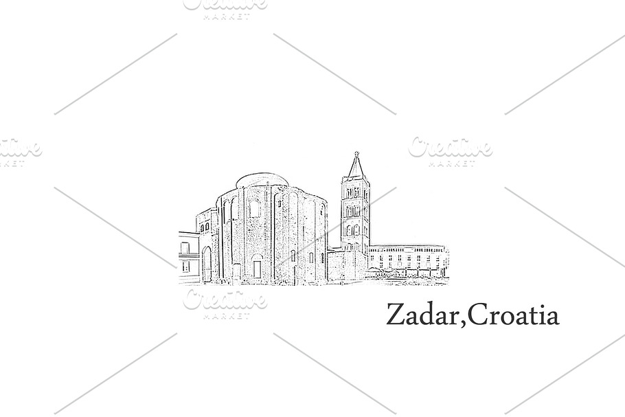 Croatia Postcards - Zadar in Illustrations - product preview 8