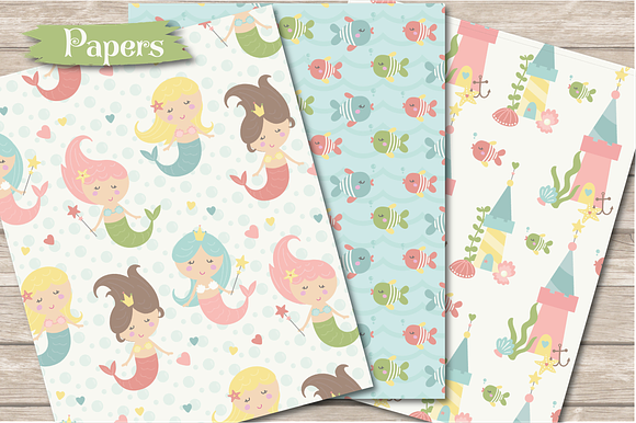 Little mermaids in Illustrations - product preview 5