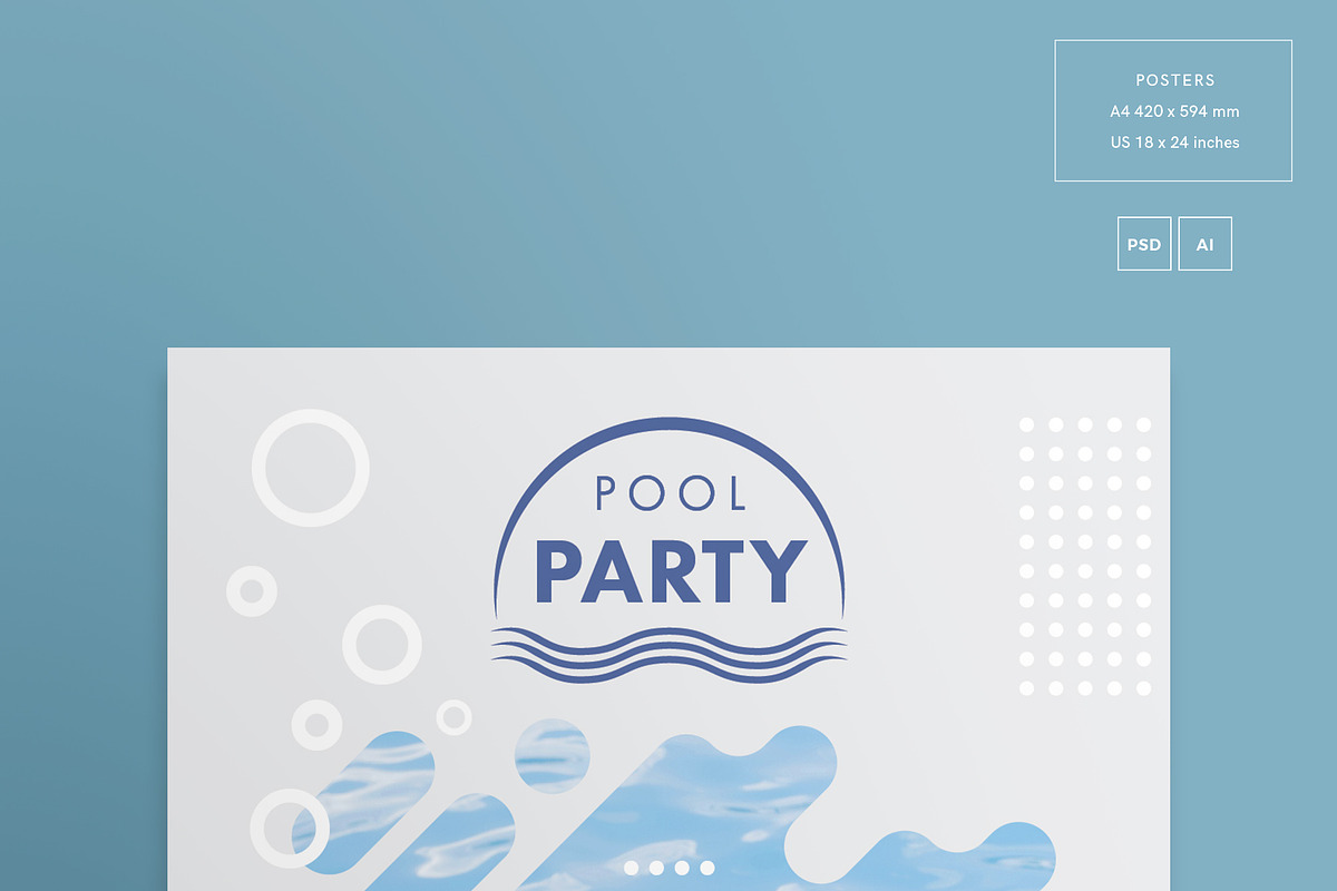 Posters | Pool Party in Flyer Templates - product preview 8