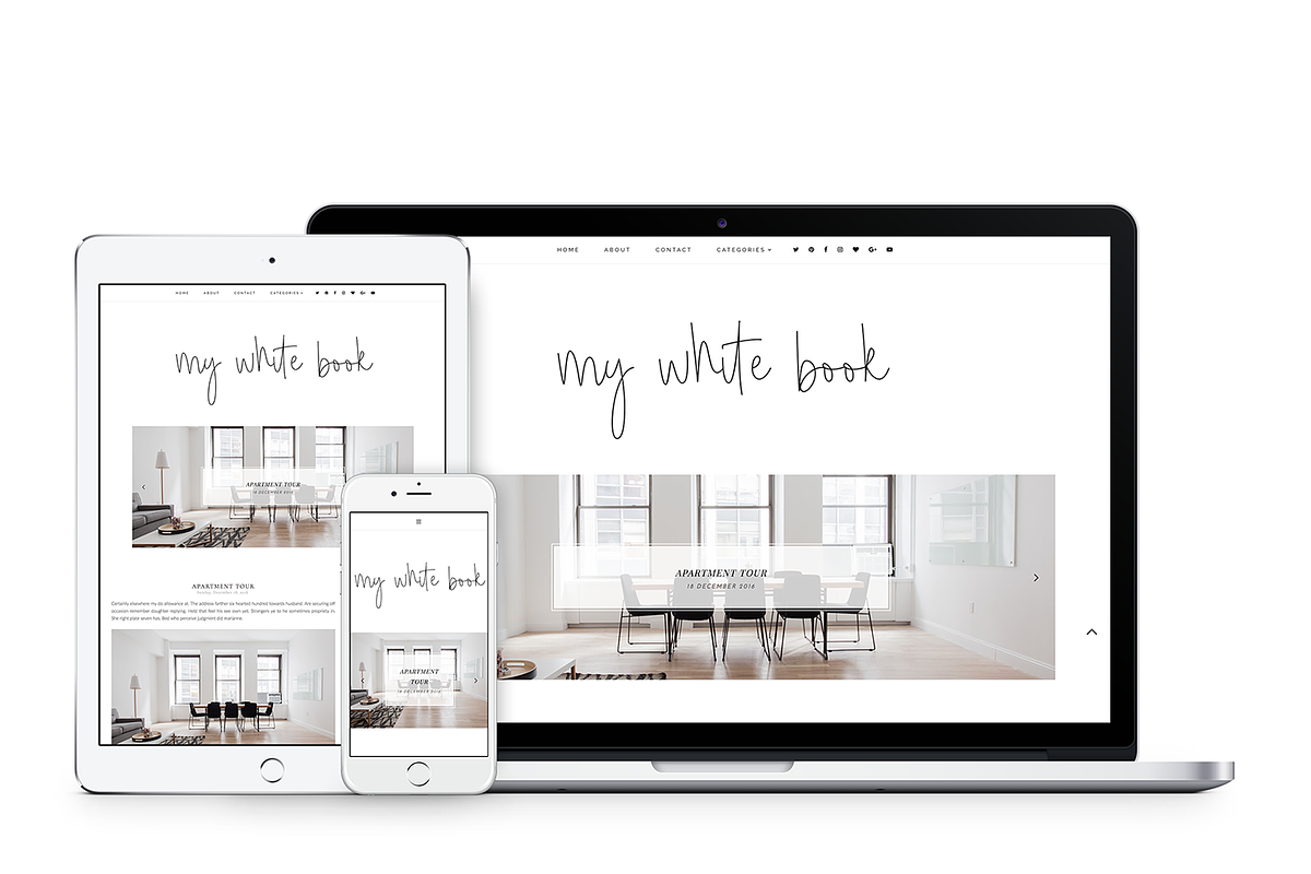 My white book - Blogger Template in Website Templates - product preview 8