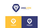 Vector lion logo or symbol design template