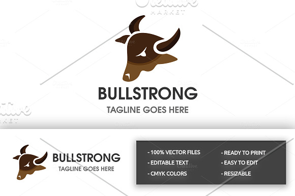 Bull Strong Logo in Logo Templates - product preview 1