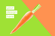 Graphical background with a carrot