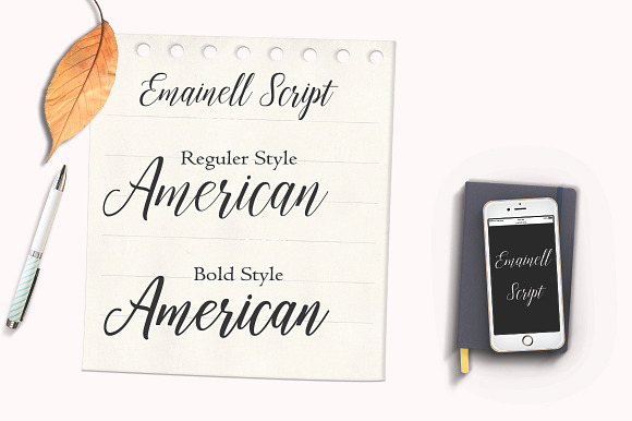 Emainell Script in Script Fonts - product preview 5