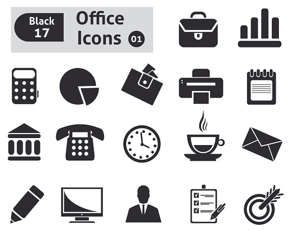 Office icons in Graphics - product preview 1