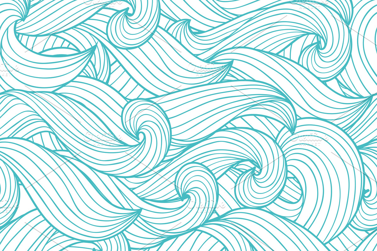 Seamless backgrounds of waves. in Textures - product preview 8