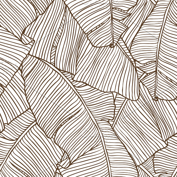 Seamless patterns with palm leaves. in Patterns - product preview 2
