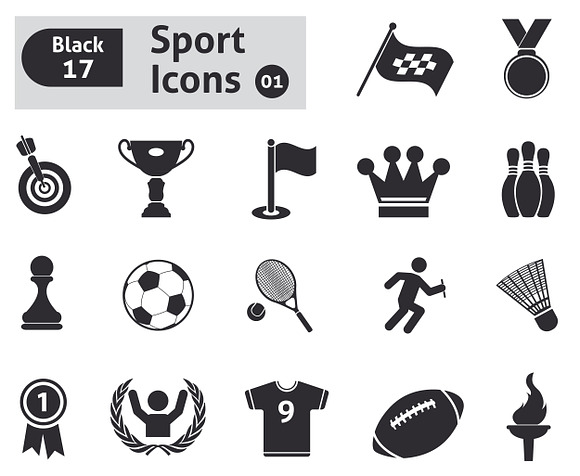 Sport icons in Graphics - product preview 1