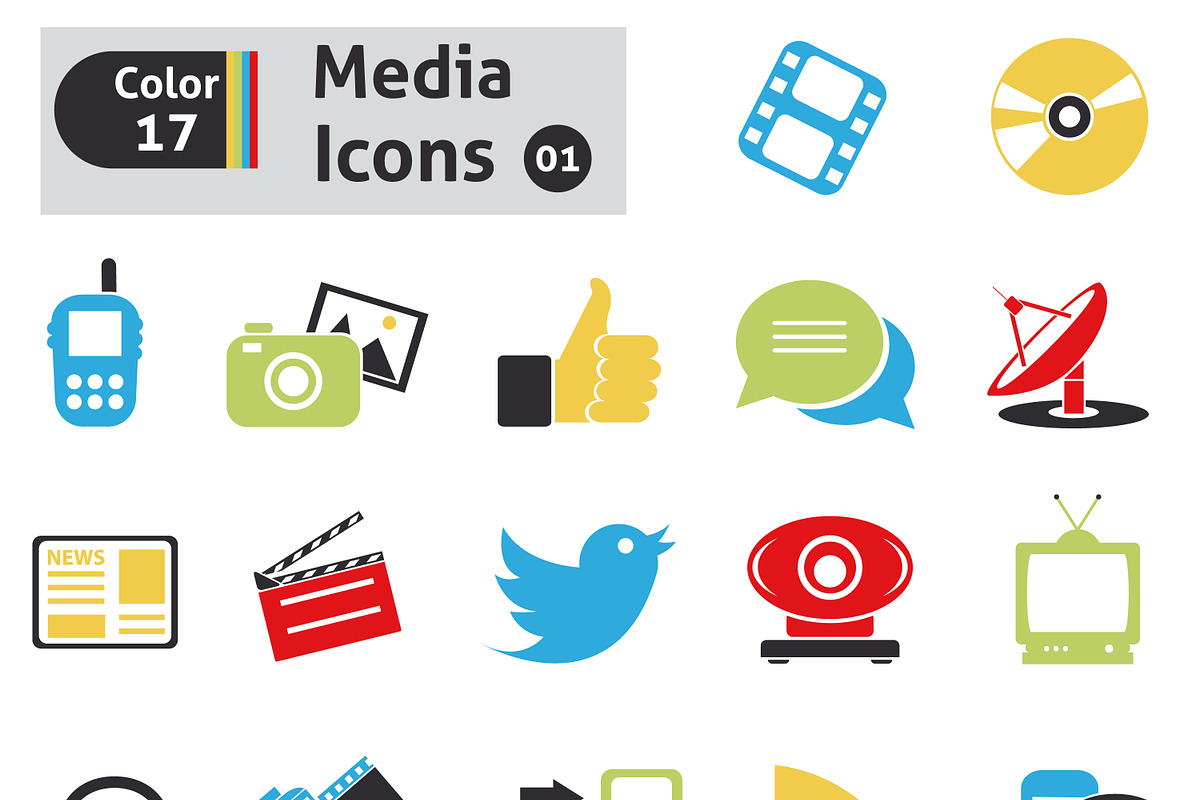 Media icons in Graphics - product preview 8