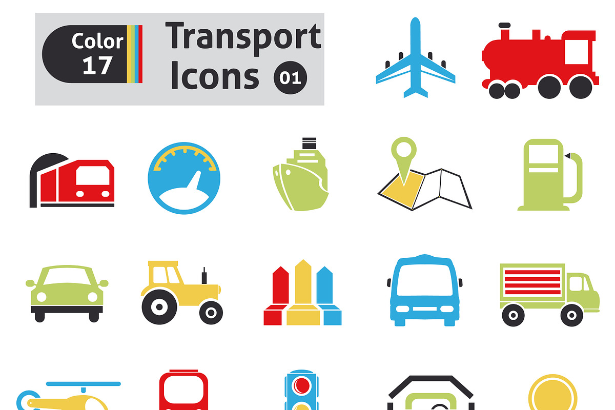 Transport icons in Graphics - product preview 8
