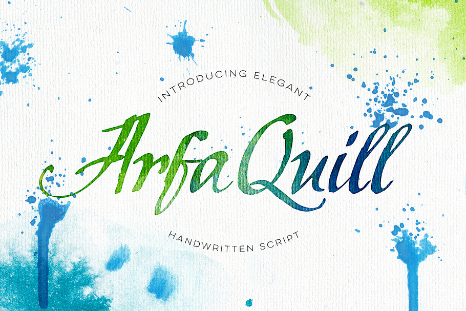 ArfaQuill Calligraphic Script in Script Fonts - product preview 8