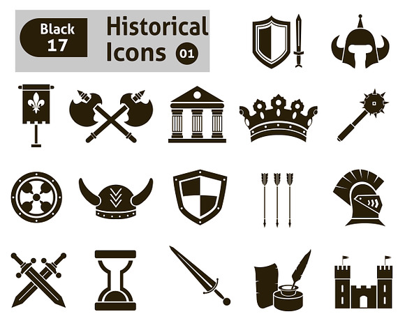 Histoical icons in Graphics - product preview 1