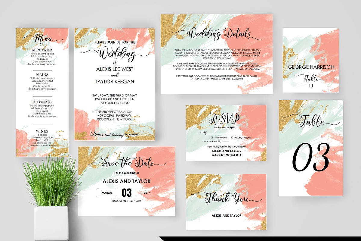 Wedding Invitation Suite-id01 in Wedding Templates - product preview 8