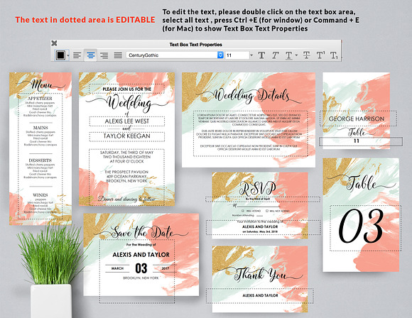 Wedding Invitation Suite-id01 in Wedding Templates - product preview 1