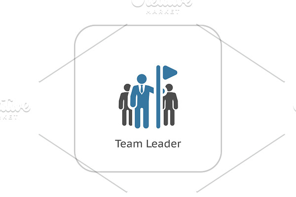 Team Leader Icon. Flat Design.