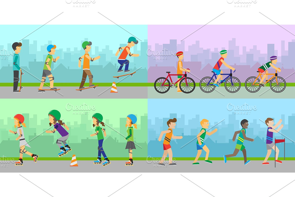 Sport Entertainment Vector Concepts in Flat Design in Illustrations - product preview 8