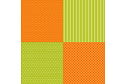 Set of four popular primitive retro patterns in autumn colors