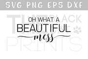 Oh what a beautiful mess SVG PNG EPS