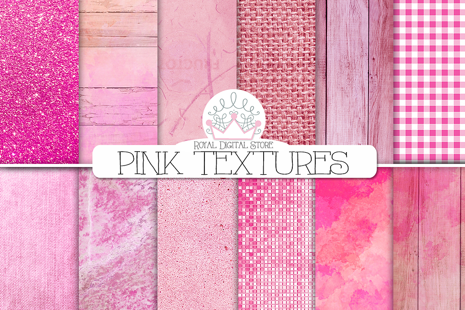 PINK TEXTURES digital paper pack in Textures - product preview 8