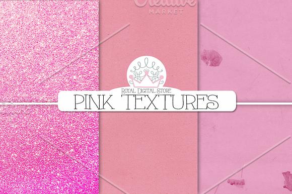 PINK TEXTURES digital paper pack in Textures - product preview 1