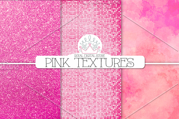 PINK TEXTURES digital paper pack in Textures - product preview 3