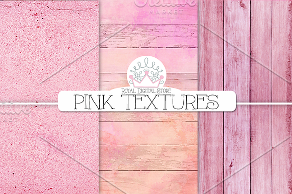 PINK TEXTURES digital paper pack in Textures - product preview 4