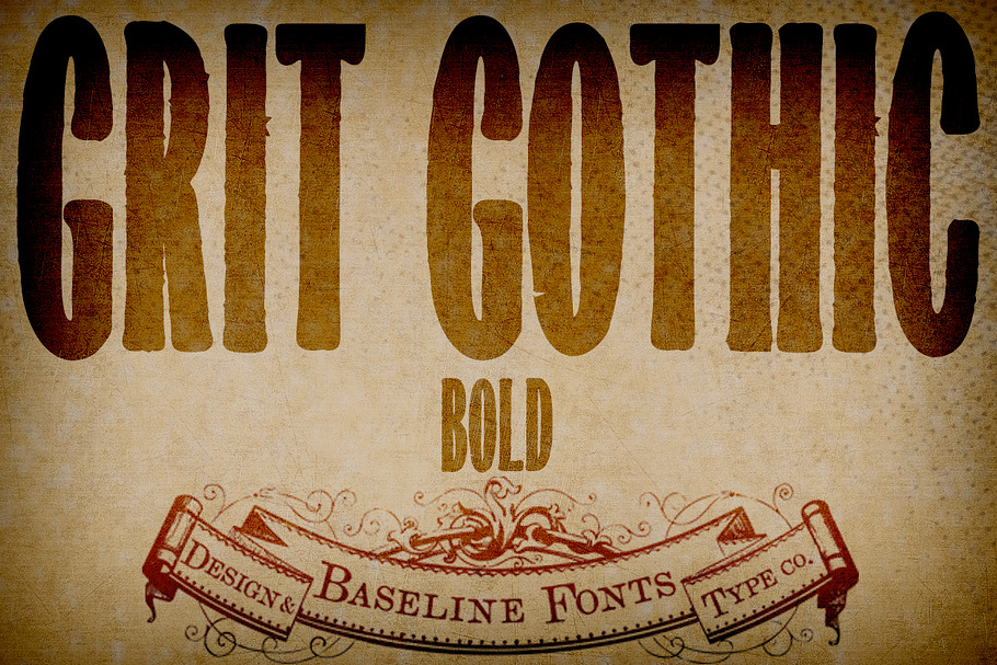 Grit Gothic Bold: Grit History B