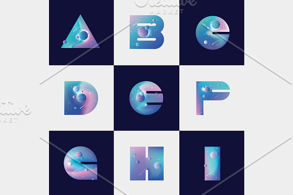 Colorful Space-vector typography in Colorful Fonts - product preview 8