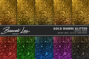 Gold Ombre Glitter Digital Paper