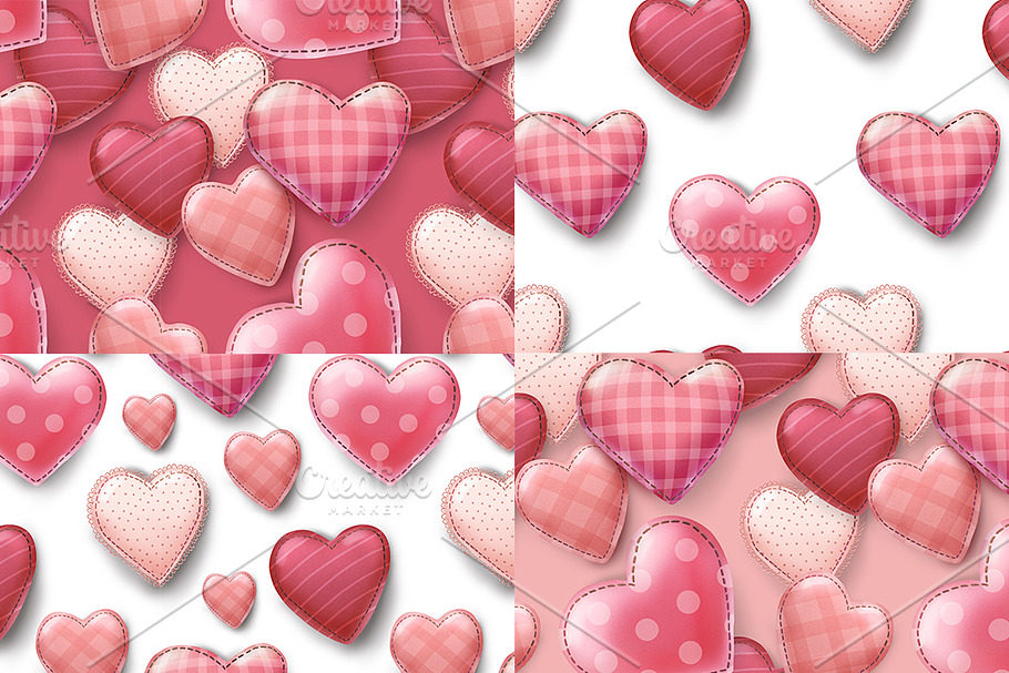 seamless valentines day patterns in Patterns - product preview 8