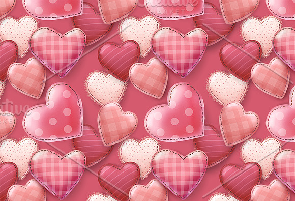 seamless valentines day patterns in Patterns - product preview 1
