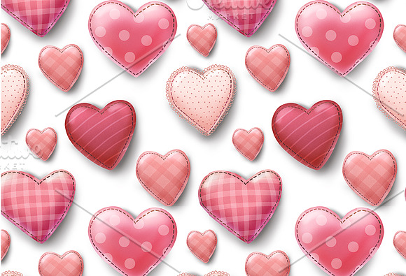 seamless valentines day patterns in Patterns - product preview 2