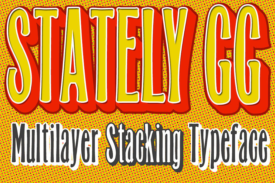 Stately GG Stacking Typeface
