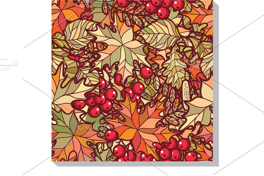 Seamless pattern. Autumn ornament