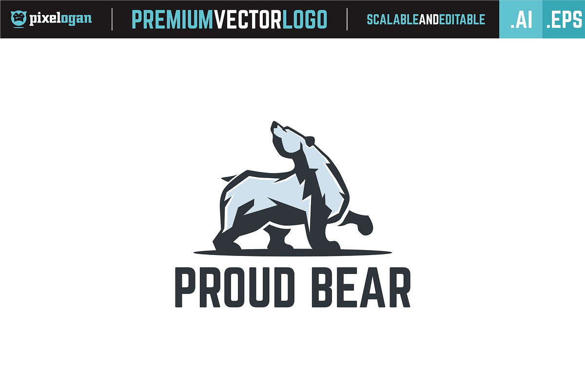 Proud Bear Logo in Logo Templates - product preview 8