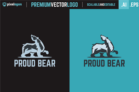Proud Bear Logo in Logo Templates - product preview 1