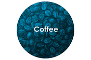 Coffee dots vector set