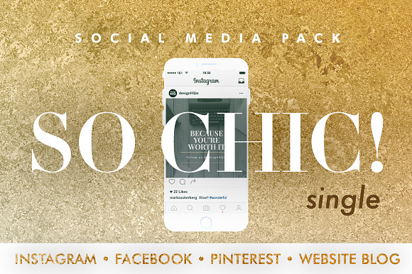 So Chic! Social Media Pack (single) in Instagram Templates - product preview 3