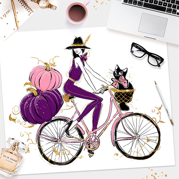 Halloween Witch Clipart in Illustrations - product preview 11