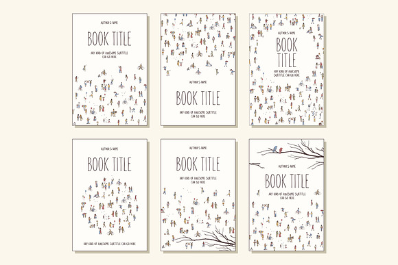 6 Book Covers - Tiny People in Templates - product preview 2