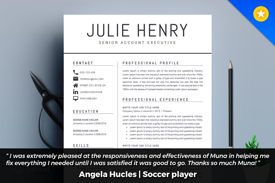 Resume/CV Template in Resume Templates - product preview 8