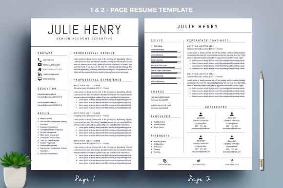 Resume/CV Template in Resume Templates - product preview 1