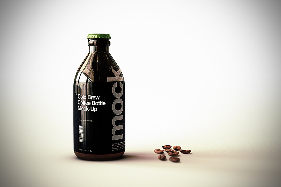 Cold Brew Coffee Bottle MockUp Creative Product Mockups