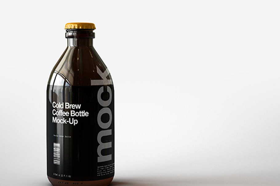 Cold Brew Coffee Bottle Mock-Up | Creative Product Mockups ~ Creative Market