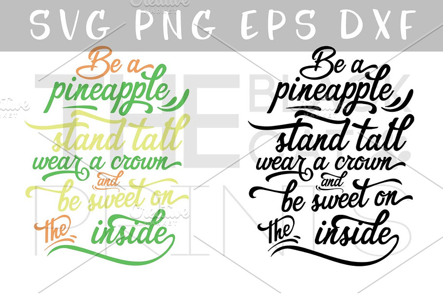 Be a pineapple SVG PNG EPS DXF