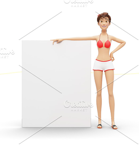 35 Promo Mock-Ups w/ Swimsuit Jenny in Mobile & Web Mockups - product preview 3